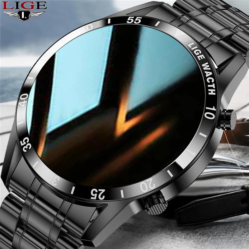 LIGE 2021 New Men Smart Watch Bluetooth Call Watch IP67 Waterproof Sports Fitness Watch For Android IOS Smart Watch 2021 + Box|Smart Watches|   - AliExpress