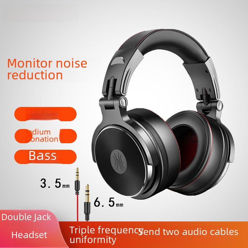 Wired Overhead Headphones For Mobile Phone Tablet Computer Recording Monitoring Noise Reduction Microphone 6.5