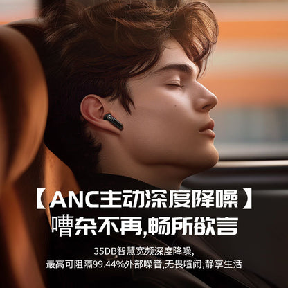 New Dual Noise Reduction Bluetooth Headset With Display Touch Screen Three-mode Multi-function ANC ENC Wireless Headset